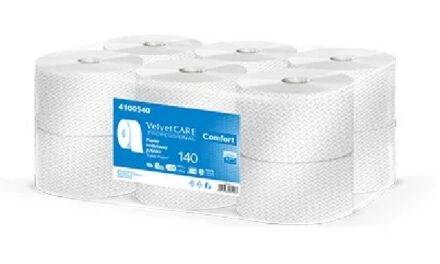 Papier toaletowy JUMBO biały celuloza 140m VELVET CARE COMFORT 2 warstw (4100540) A’12, 44 wor/paleta